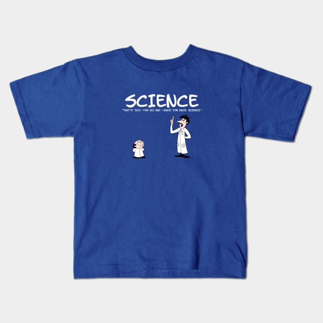 Science the Crash Cup Way Kids T-Shirt by RobotGhost